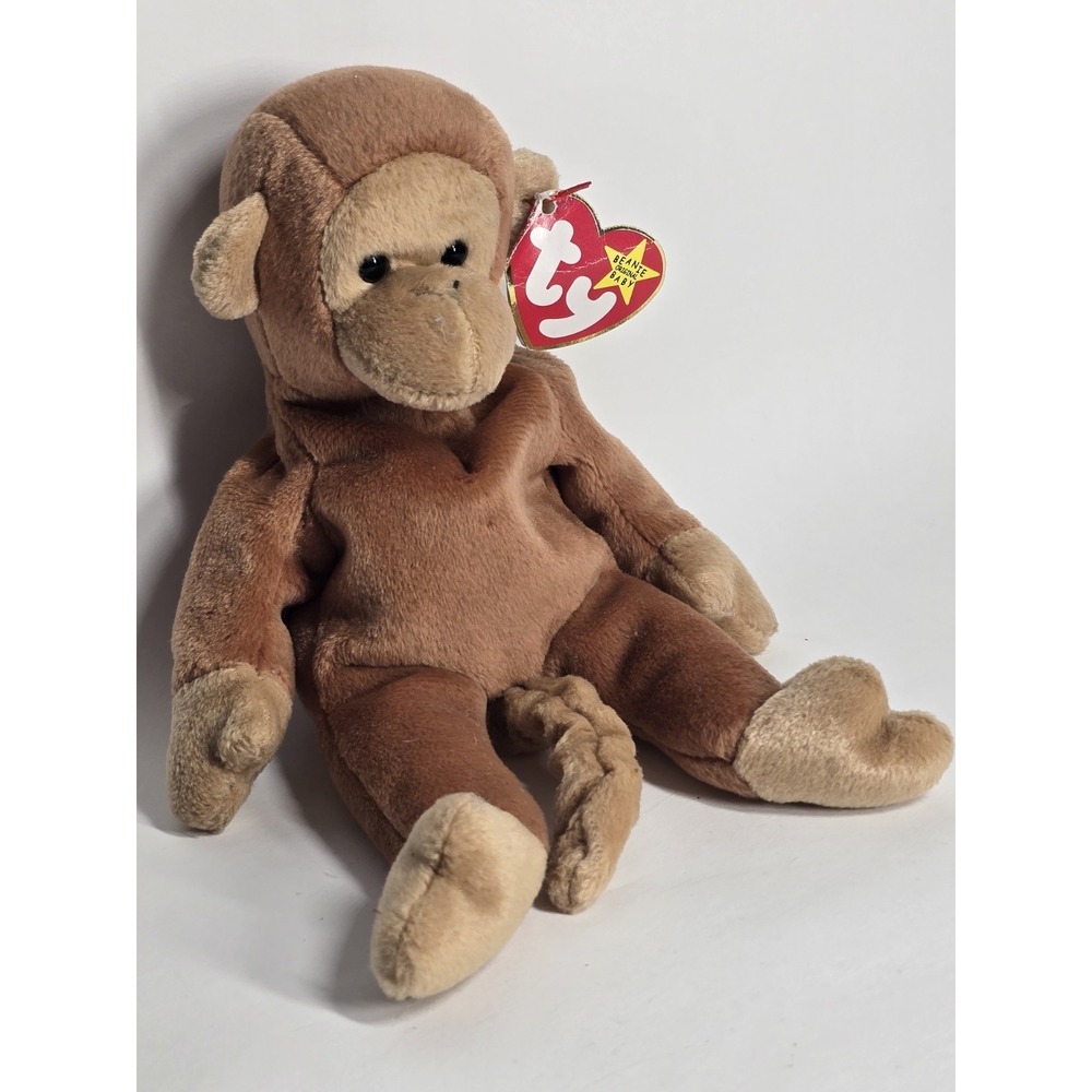 Ty Beanie Baby Bongo The Monkey Toy Aug 17, 1995
